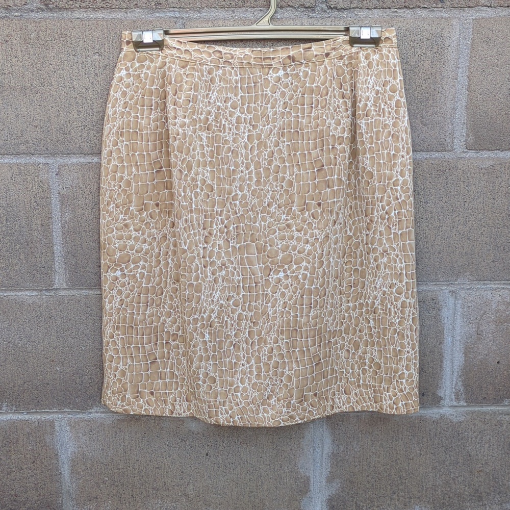 Kasper Cream Short-Sleeve Belted Blazer And Skirt Set, 14P - Picture 5 of 15